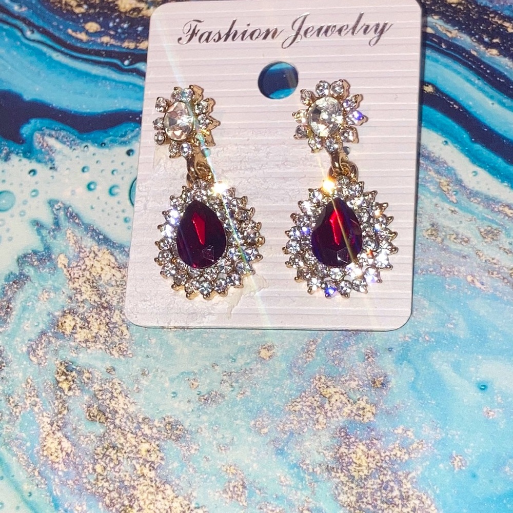 NEW Diamond and Ruby Earrings